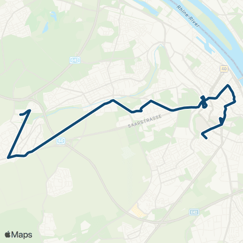 Mainzer Verkehrsgesellschaft Römerquelle  (Finthen) ↔︎  Landwehrweg map