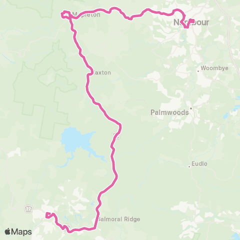 Translink Maleny - Landsborough Maleny - Montville - Flaxton - Mapleton - Nambour map