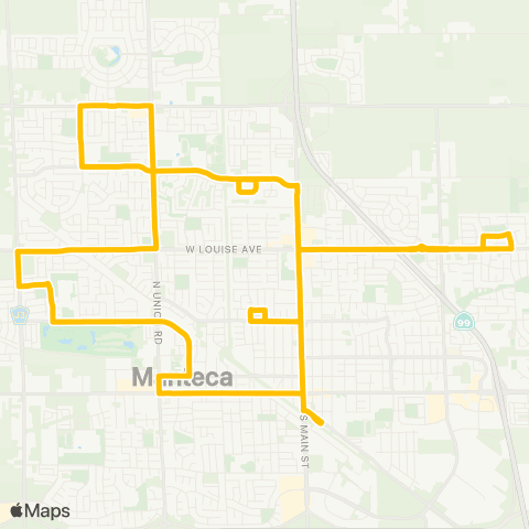 Manteca Transit Route 3 map