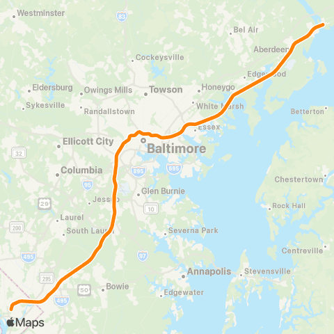 MARC Penn - Washington map