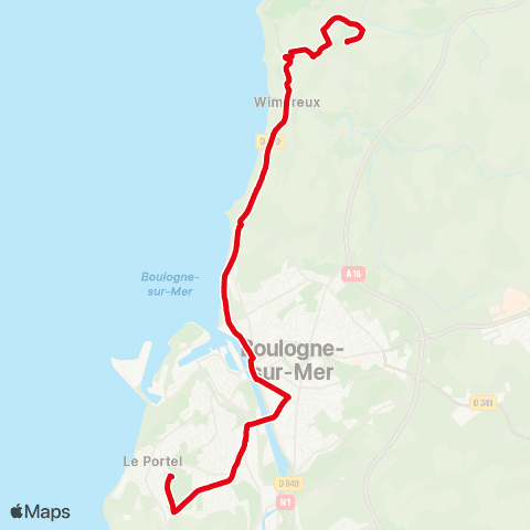 Marinéo Outreau - Wimereux map