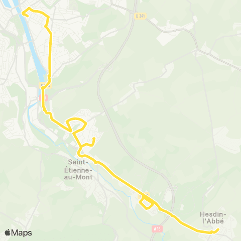 Marinéo Boulogne-s/-Mer - St Léonard <> Isques <> Hesdin l'Abbé map