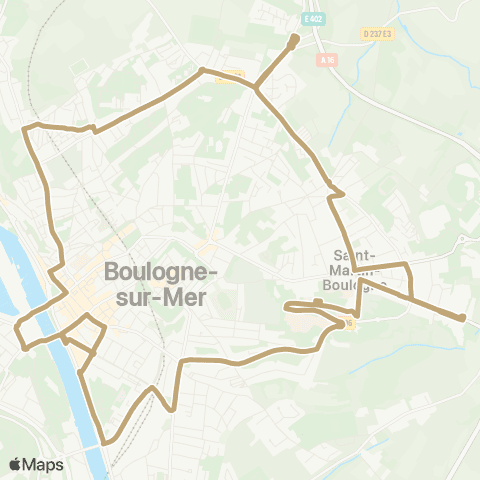 Marinéo Service à la Demande Hôp. : Boulogne-s/-Mer - St-Martin-Boulogne map