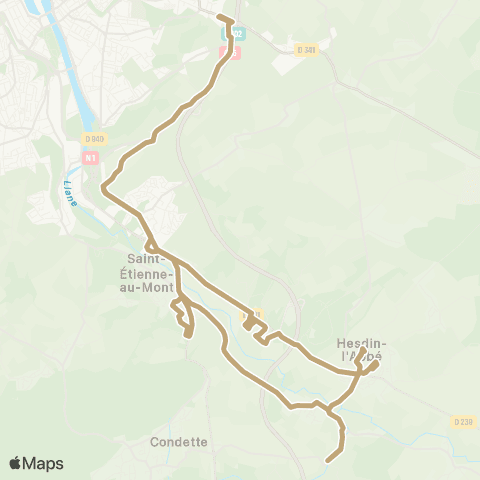 Marinéo Service à la Demande : Hesdigneul - Hesdin l'Abbé - Isques map