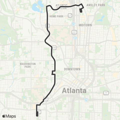 MARTA Northside Drive map