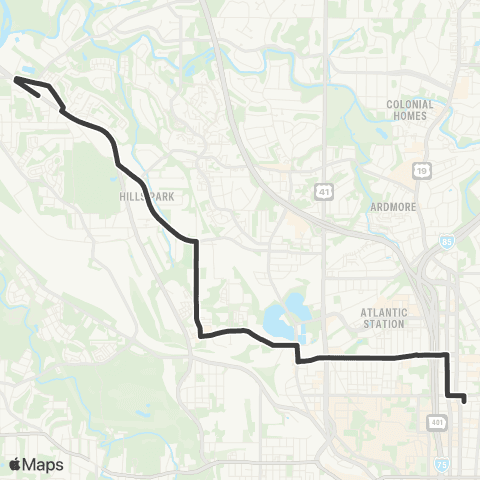 MARTA 14th Street / Blandtown map