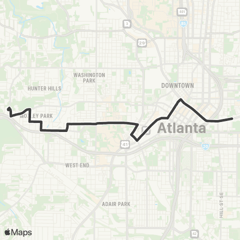 MARTA Atlanta University Center map