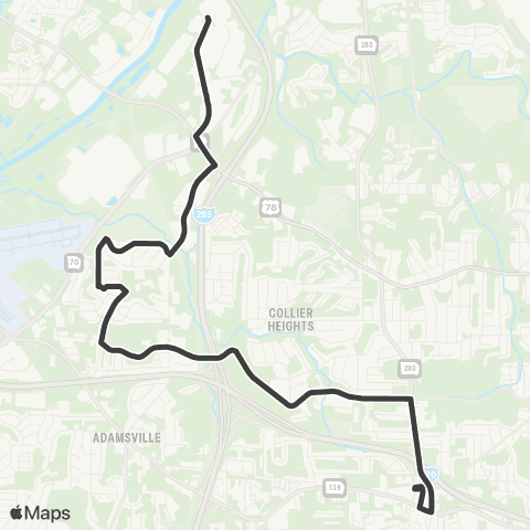 MARTA Carroll Heights / Fairburn Heights map
