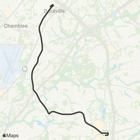 MARTA Shallowford Road map