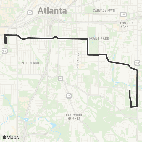 MARTA Grant Park map
