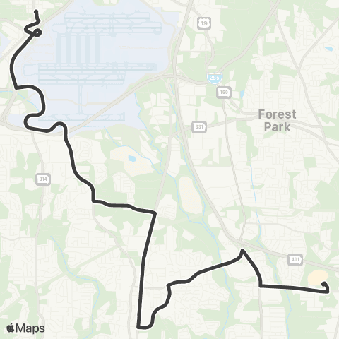 MARTA Upper Riverdale map