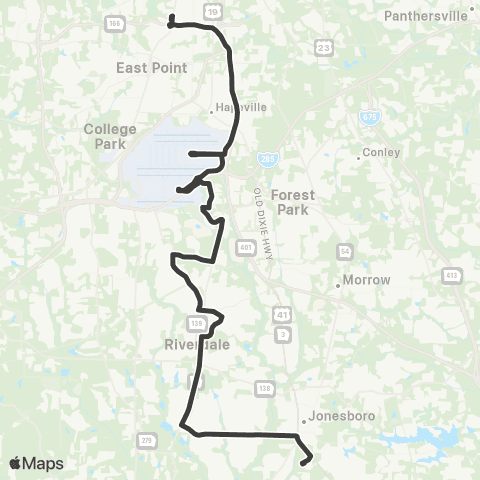 MARTA Riverdale / ATL Intl Terminal map