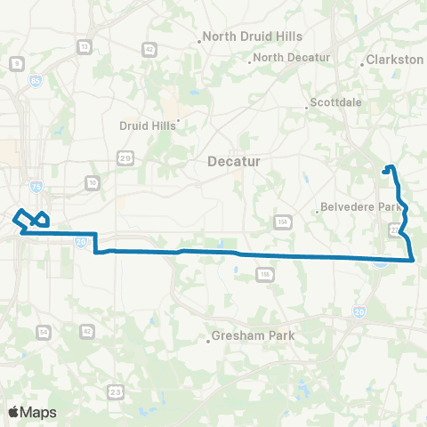 MARTA Glenwood map