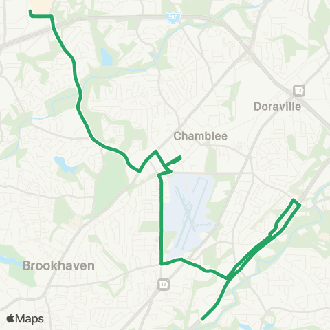 MARTA I-85 Access Road / North Brookhaven map