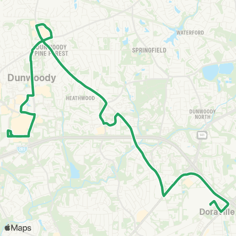 MARTA Dunwoody Village / Georgetown map