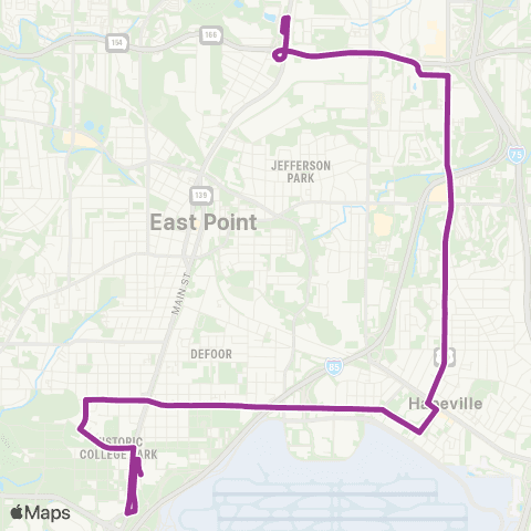 MARTA Dogwood Drive / Virginia Avenue map