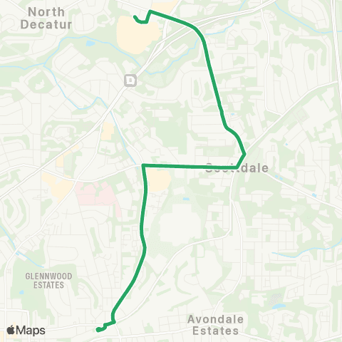 MARTA Valley Brook Road map