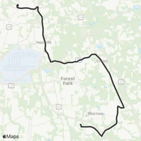 MARTA Conley Road / Mt Zion map