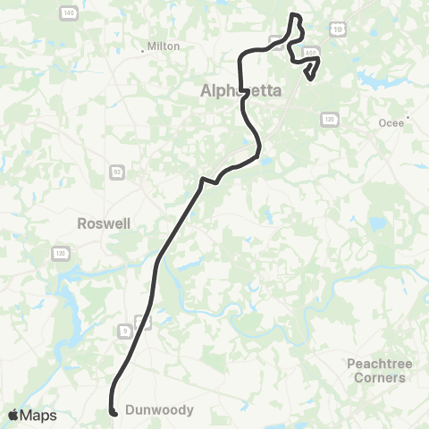 MARTA Haynes Bridge Road / Milton map