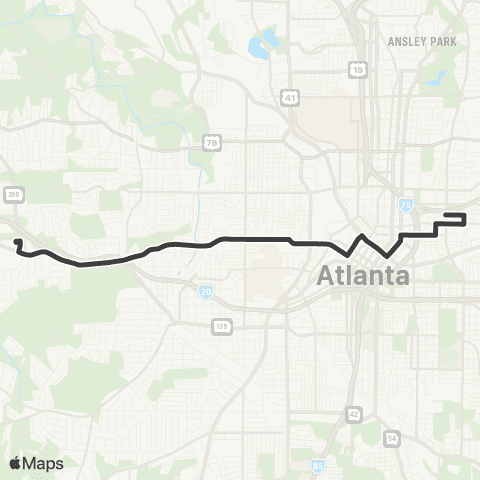 MARTA Martin Luther King Jr Dr / Auburn Ave map