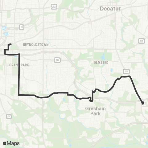 MARTA Boulevard / Tilson Road map
