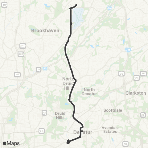 MARTA Clairmont Road / Howard Avenue map