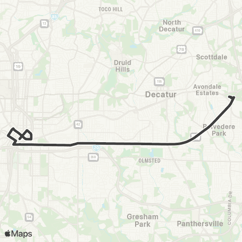 MARTA Memorial Drive map