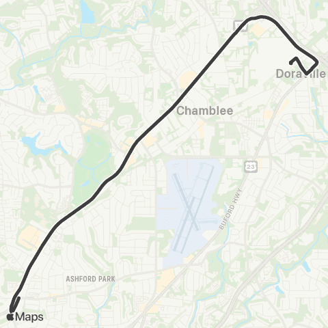MARTA Peachtree Boulevard map
