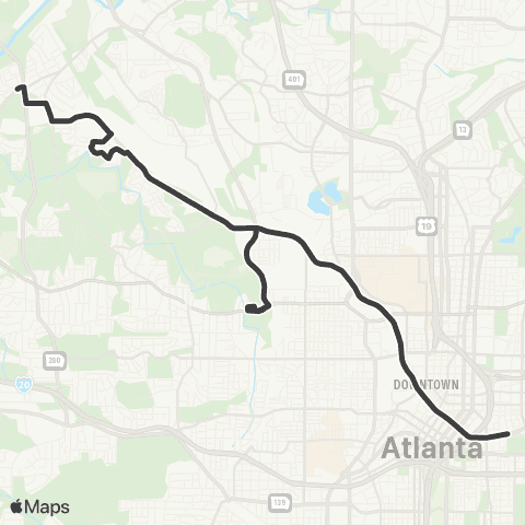 MARTA Marietta Street / Perry Boulevard map