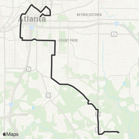 MARTA McDonough Boulevard map