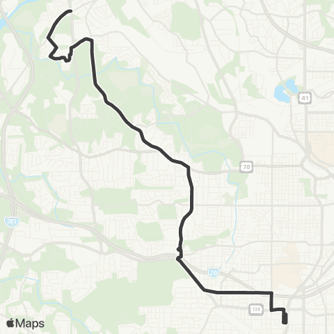 MARTA Hollywood Road / Lucile Avenue map