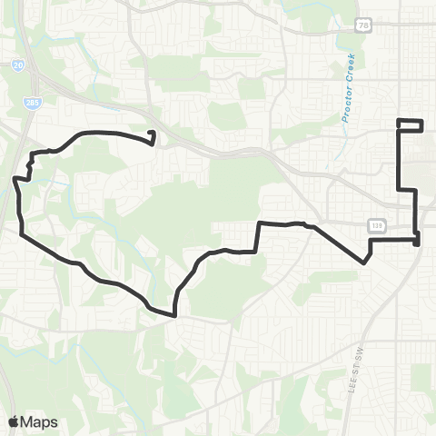 MARTA Benjamin E Mays Drive map