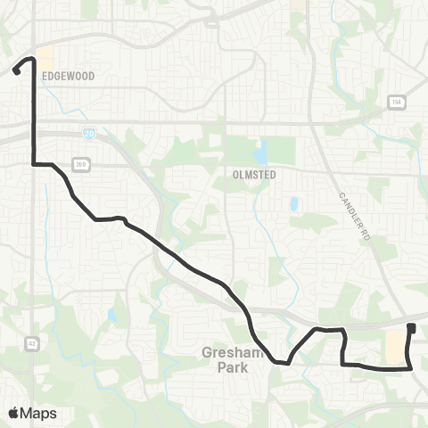 MARTA Flat Shoals Road map