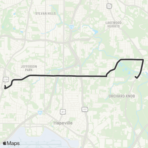 MARTA Cleveland Avenue map