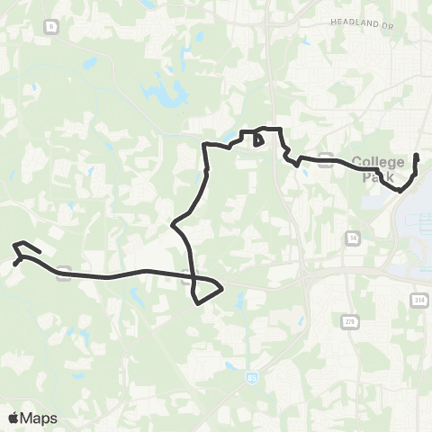 MARTA Camp Creek / South Fulton Parkway map