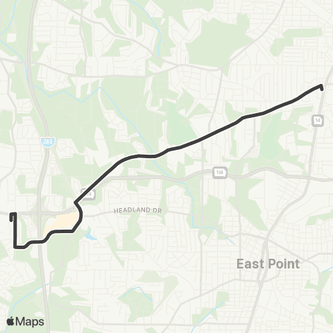 MARTA Campbellton Road map