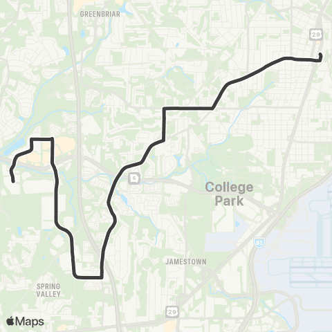 MARTA Washington Rd / Camp Crk Marketplace map