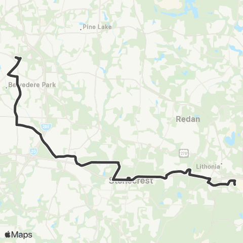 MARTA Fairington Road map