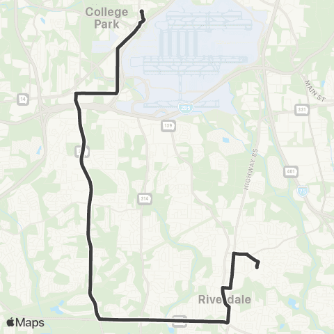 MARTA Old National Highway map