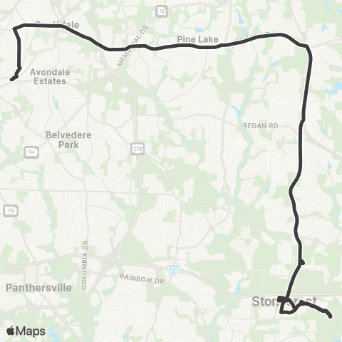 MARTA Rockbridge Road / Panola Road map