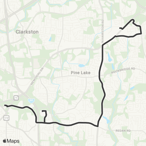 MARTA Hairston Road / Stone Mtn Village map