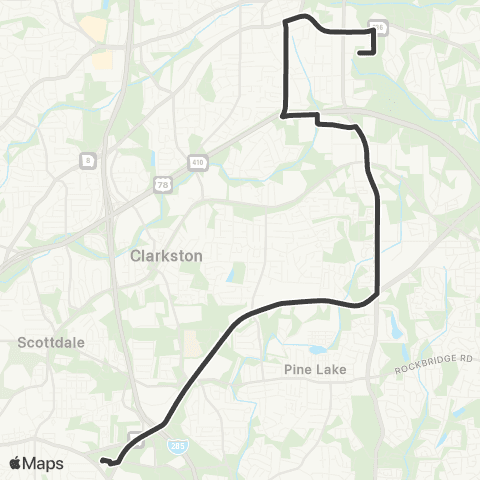 MARTA Memorial Drive / N Hairston Road map