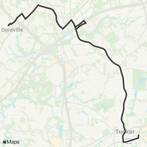 MARTA Pleasantdale Road map