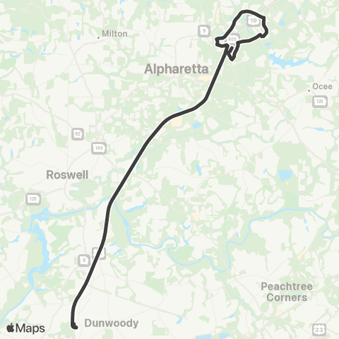MARTA Windward Park & Ride map