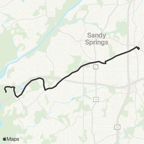 MARTA Mount Vernon Highway map