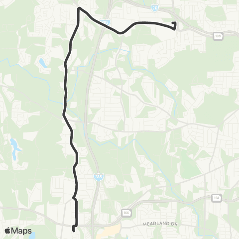 MARTA Fairburn Road map