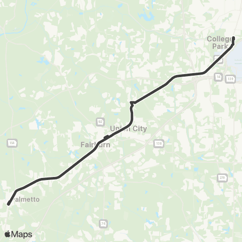 MARTA Roosevelt Highway map