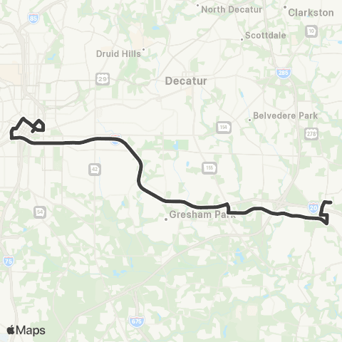 MARTA Rainbow Drive / South Dekalb map