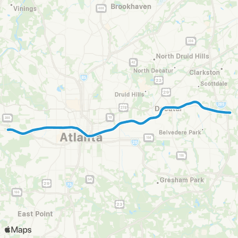 MARTA Blue map