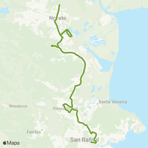Marin Transit Downtown San Rafael - Novato map